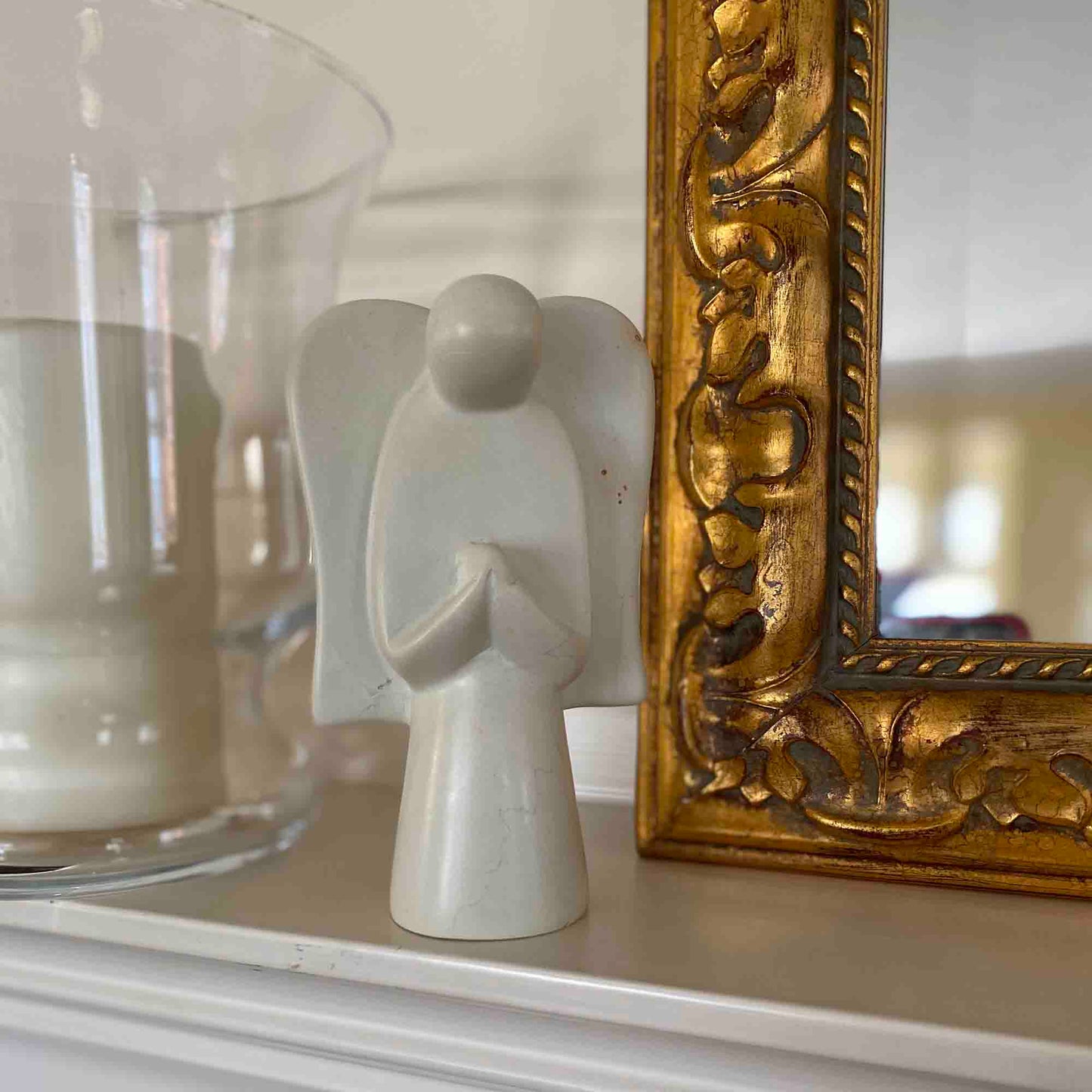 Hand-Carved Angel Sculpture Made of Natural Kisii Soapstone-Kenya -Fair Trade