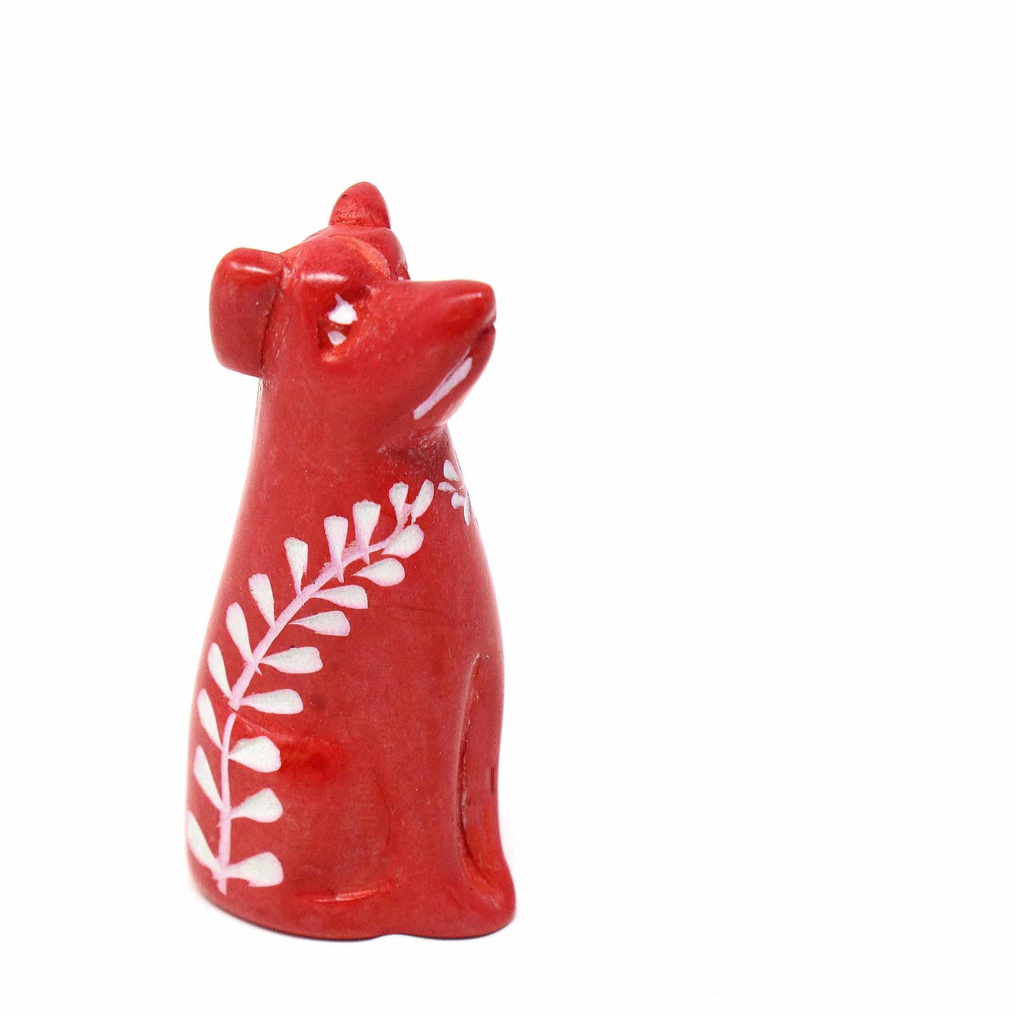 Hand-Carved Soapstone Tiny Dogs - Assorted Pack of 5 Colors