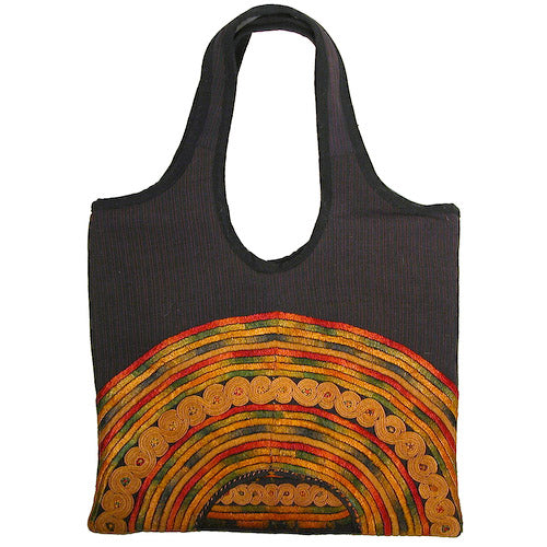 <center>Black Joyabaj Handbag made from Recycled Huipils<br>Measure: 14" high x 13" wide</center>