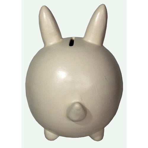 Ceramic Bunny Rabbit Bank from Peru-Handmade Banks for Kids-White