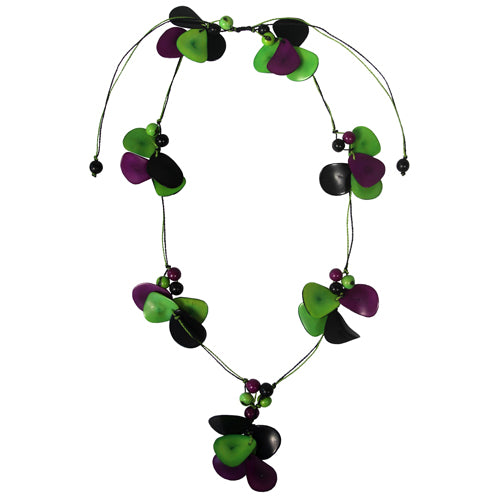 Multi-Colored Tagua Slice Necklaces-Eco-friendly-Vegetable Ivory