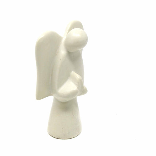 Hand-Carved Angel Sculpture Made of Natural Kisii Soapstone-Kenya -Fair Trade