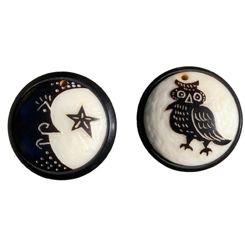 Colgantes de Tagua Negra y Natural de Ecuador-Comercio Justo