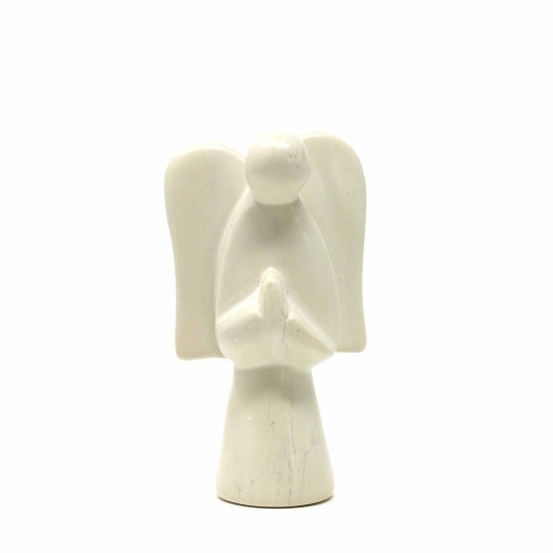 Hand-Carved Angel Sculpture Made of Natural Kisii Soapstone-Kenya -Fair Trade
