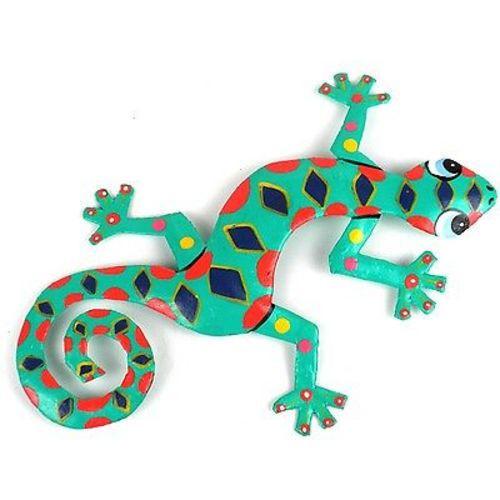 Gecko metálico moteado de ocho pulgadas - Caribbean Craft