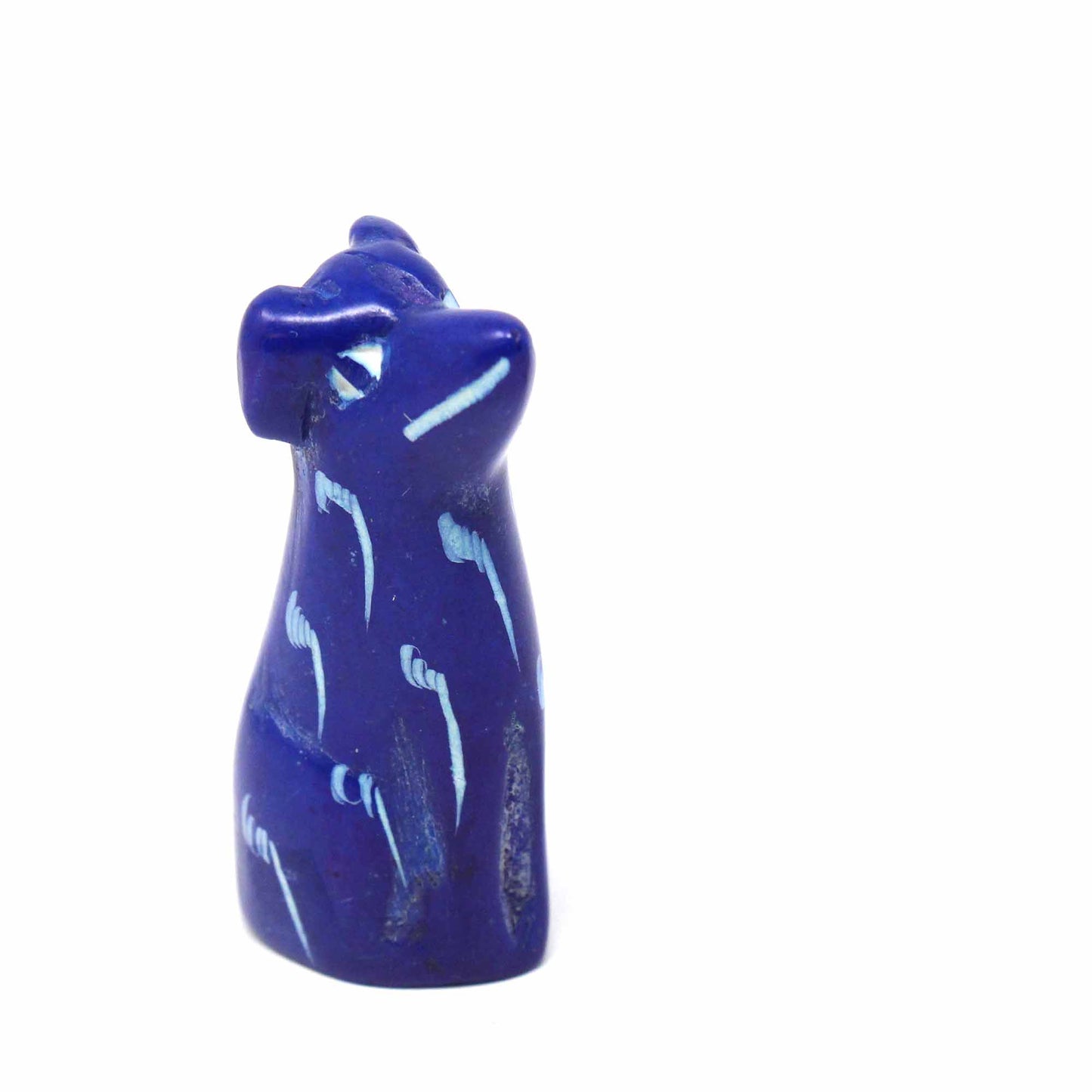 Hand-Carved Soapstone Tiny Dogs - Assorted Pack of 5 Colors