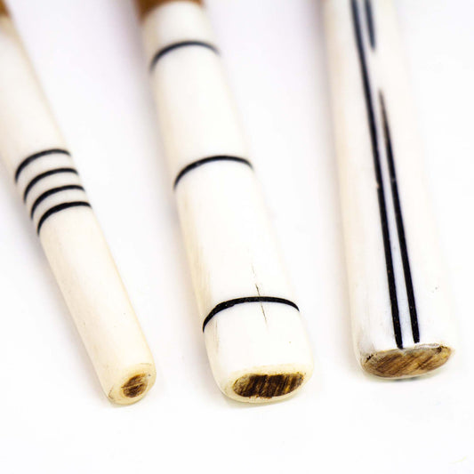 Juego de 3 cucharas simples de madera de olivo Batik