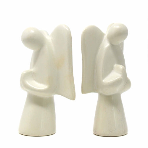 Hand-Carved Angel Sculpture Made of Natural Kisii Soapstone-Kenya -Fair Trade