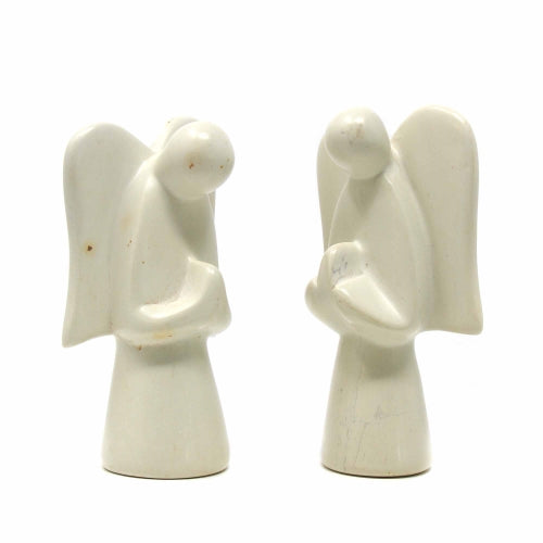 Hand-Carved Angel Sculpture Made of Natural Kisii Soapstone-Kenya -Fair Trade