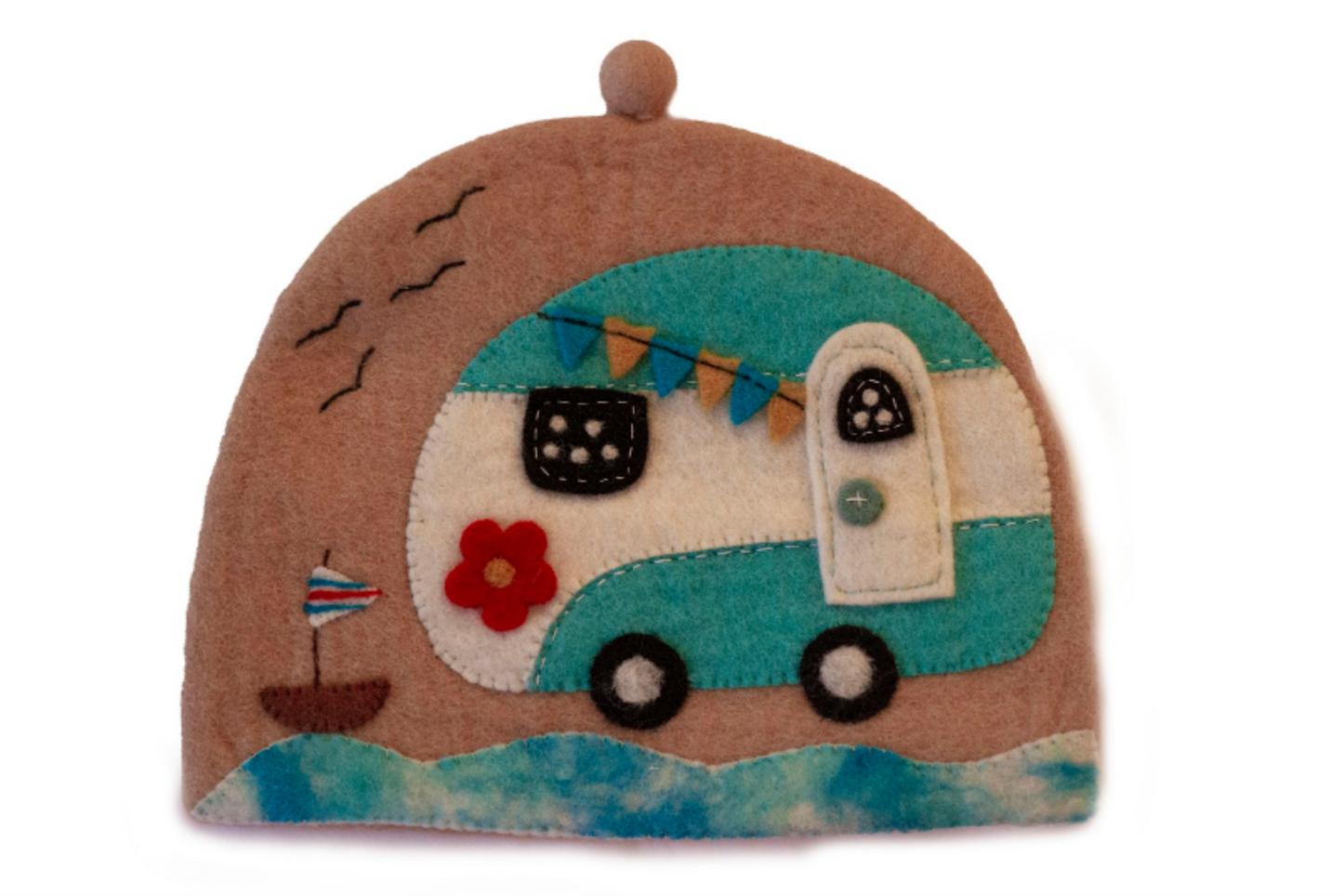 Fieltro hecho a mano: Camper Van Tea Cozy