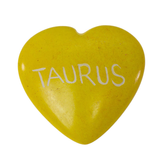 Corazones de esteatita del zodÃaco, paquete de 5: TAURO
