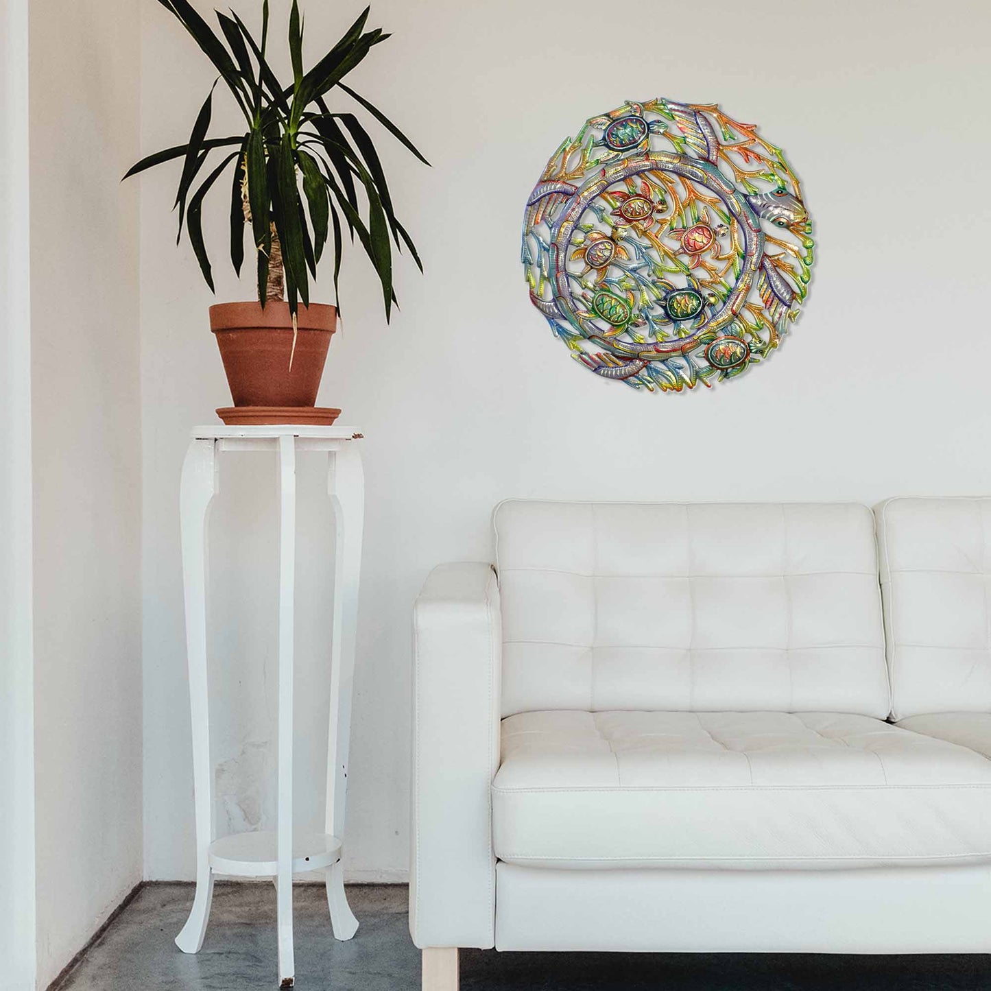 Arte de pared de metal con tortugas marinas - Croix des Bouquets