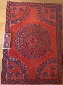 God's Eye Embossed Leather Journal with Metal Latch-5" x 7"