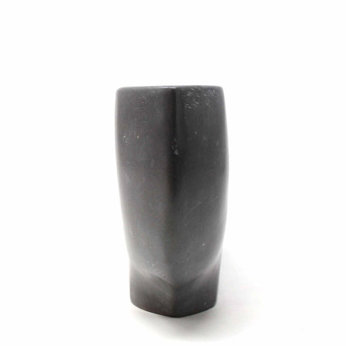 Hand-Carved Black Soapstone Menorah for Hanukkah