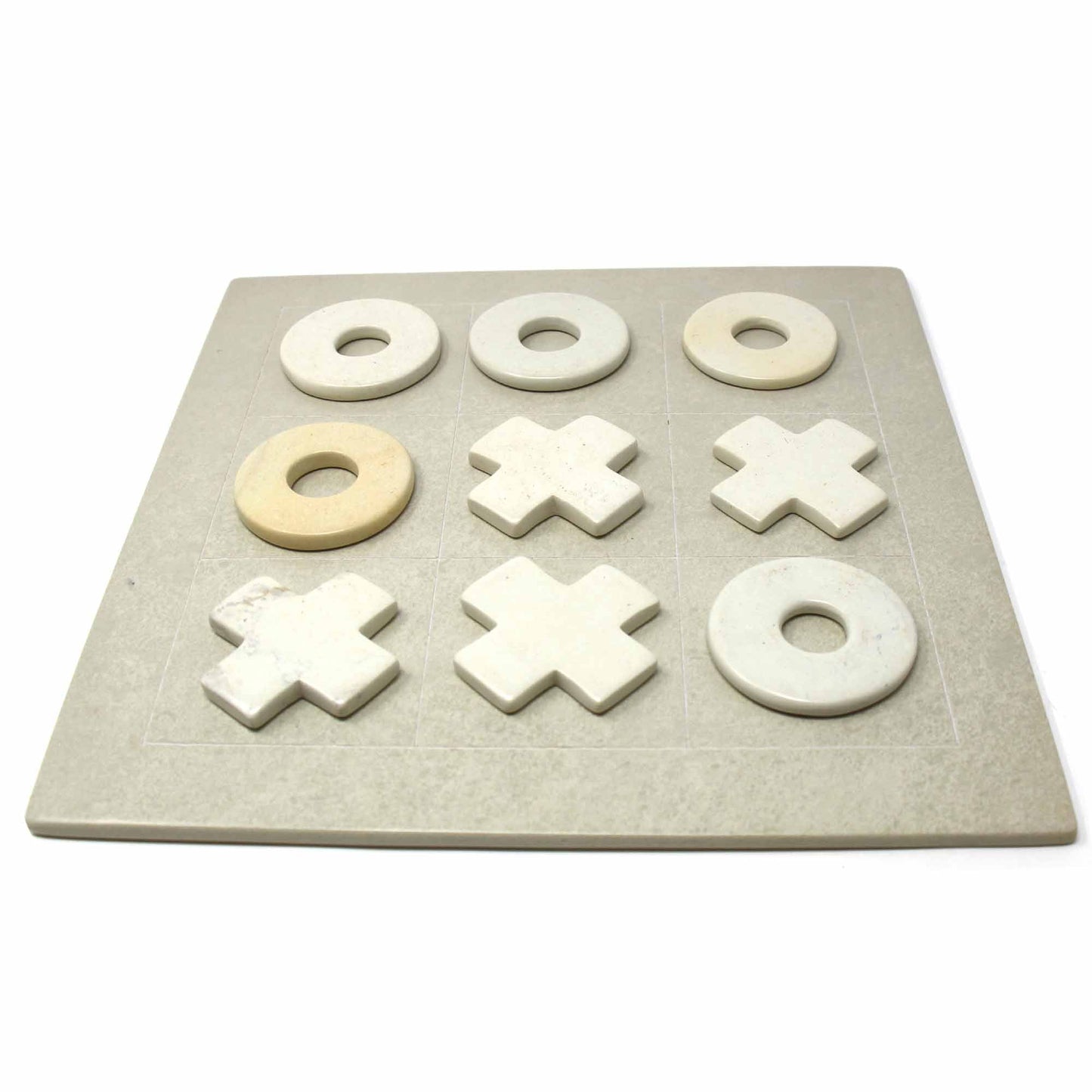 Handcarved Soapstone Tic-Tac-Toe Game Set -Fair Trade-Kenya