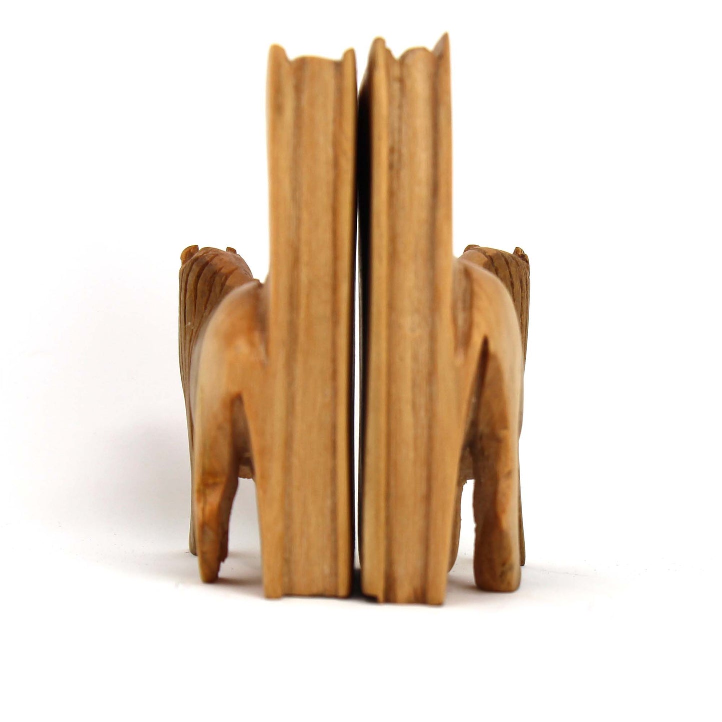 Hand-Carved Wood Lion Book Ends, Set of 2 - Fair Trade- Kenya