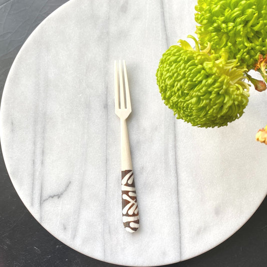 Tenedores largos para aperitivos de hueso Batik, juego de 2