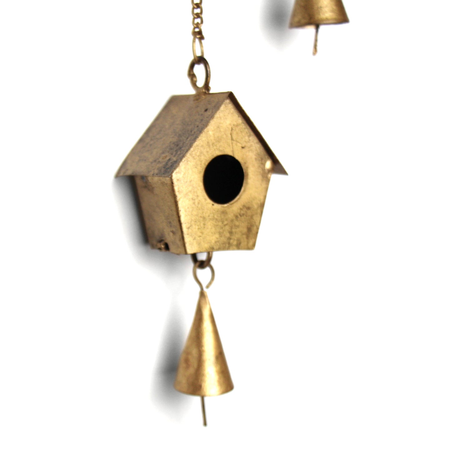 Handcrafted Bird Wind Chimes- Recycled Iron and Glass Beads - Fair Trade-India