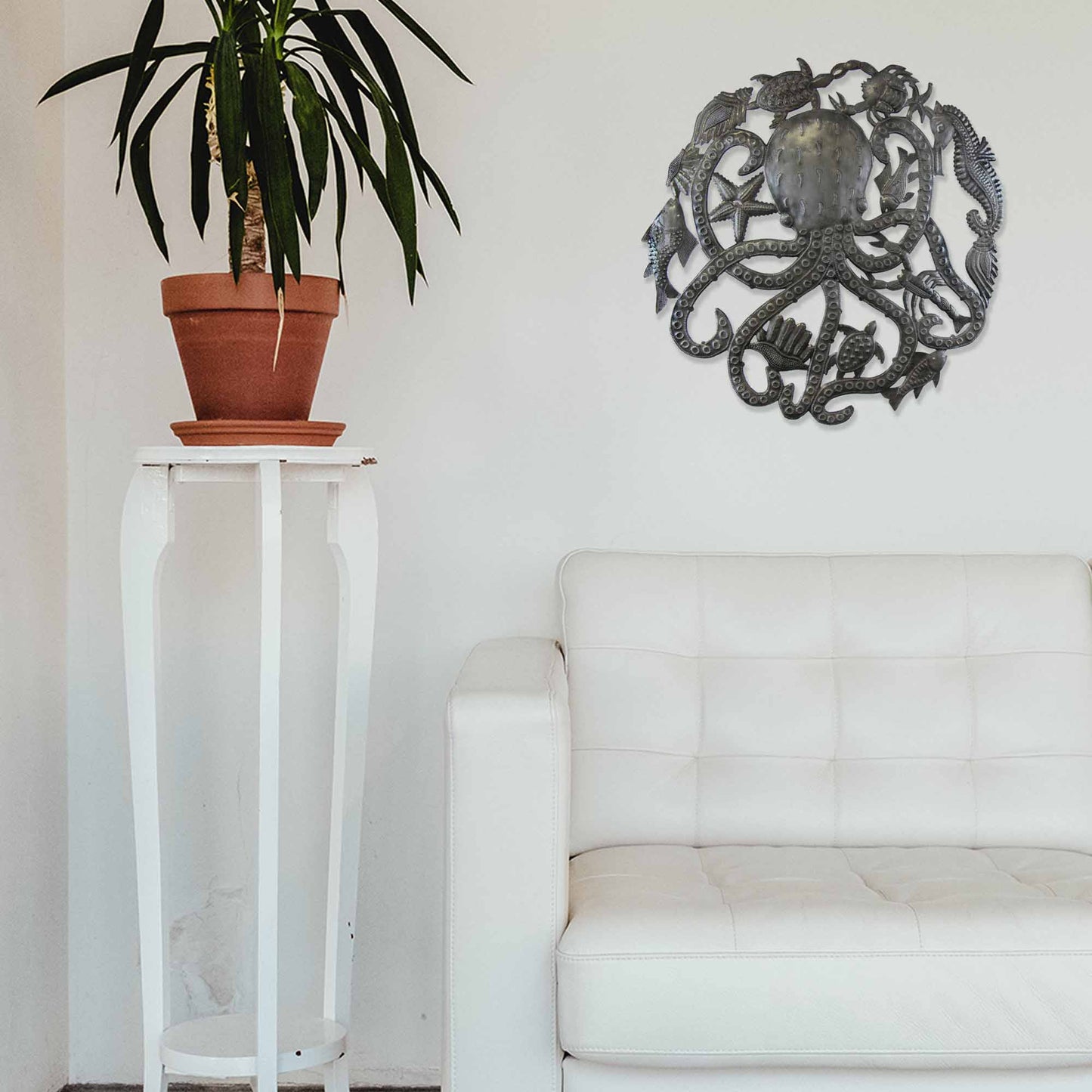 Arte de pared de pulpo y vida marina - Croix des Bouquets