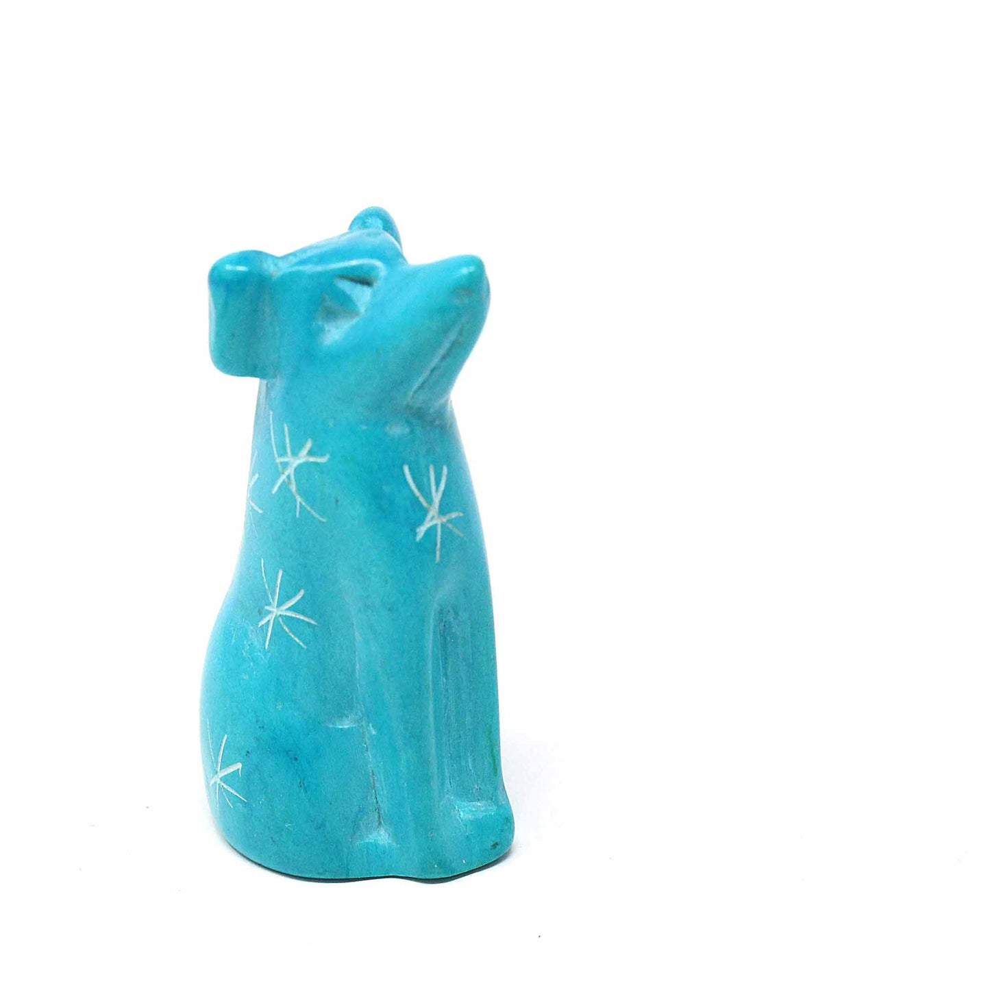 Hand-Carved Soapstone Tiny Dogs - Assorted Pack of 5 Colors
