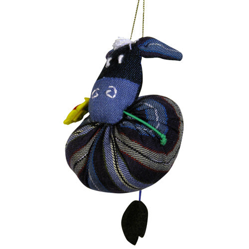 Handmade Plush Decorative Donkey Ornament -Recycled Cotton-Guatemala-Fair Trade