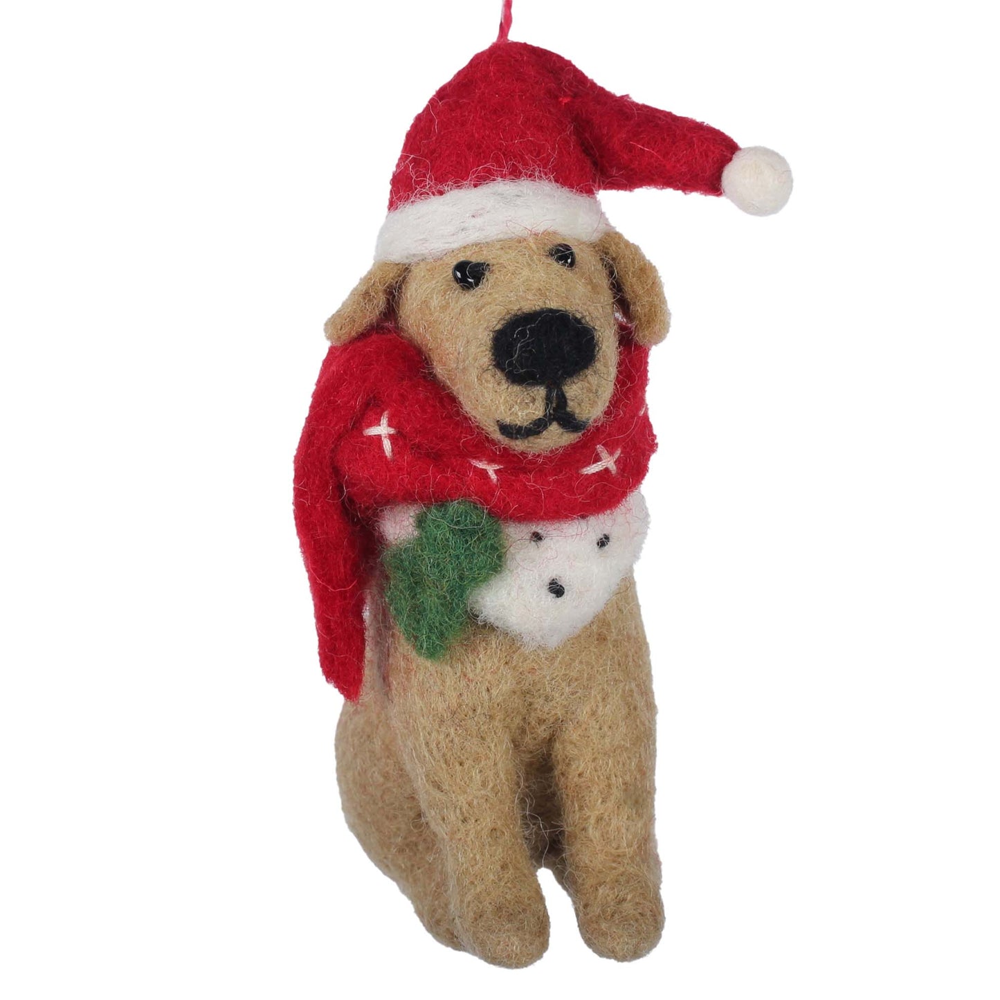Big Dog Golden Lab Felt Christmas Ornament