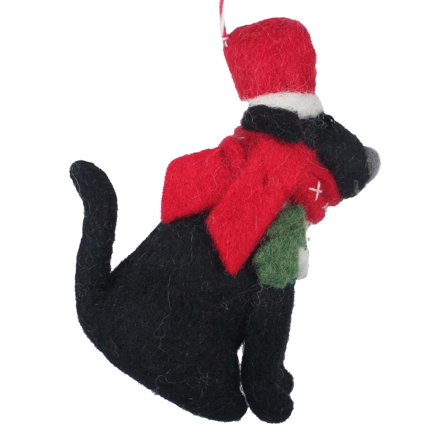 Big Dog Black Lab Felt Christmas Ornament