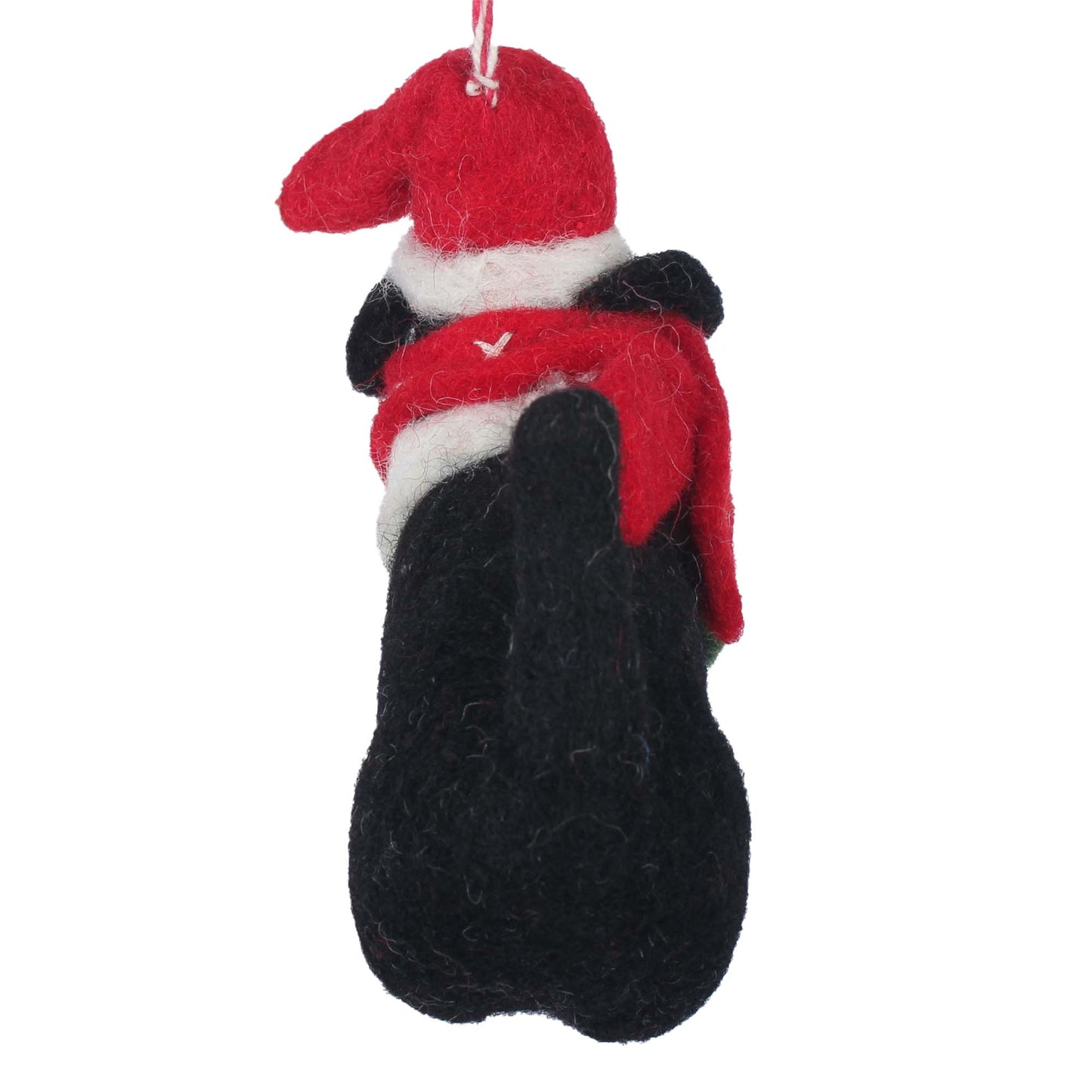Big Dog Black Lab Felt Christmas Ornament