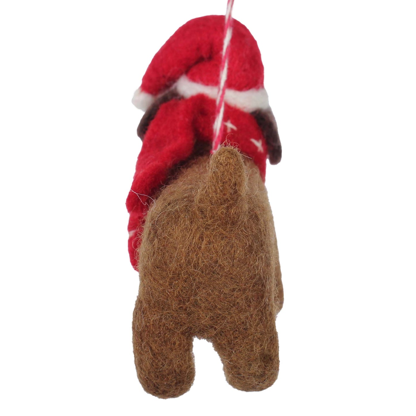 Big Dog Daschund, Felt Christmas Ornament