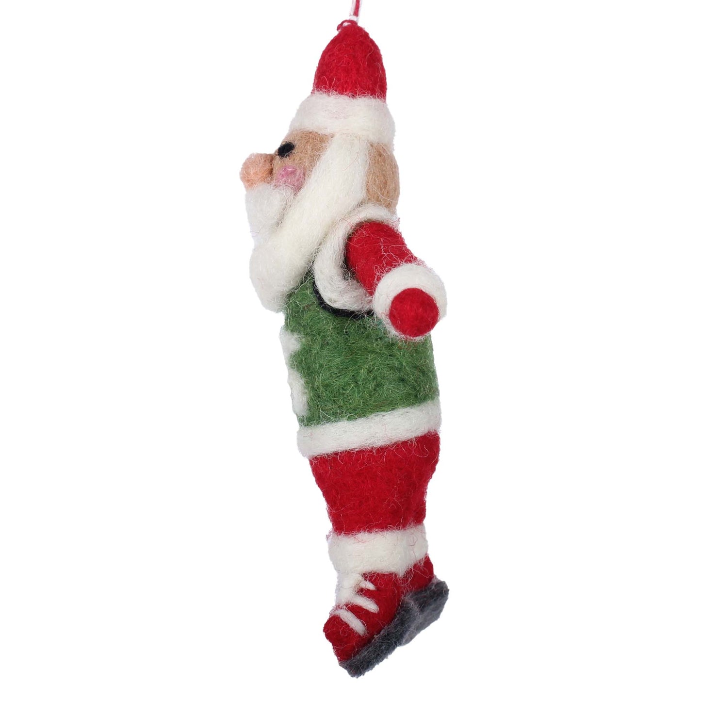 Coach Claus Basketball Felt Christmas Ornament