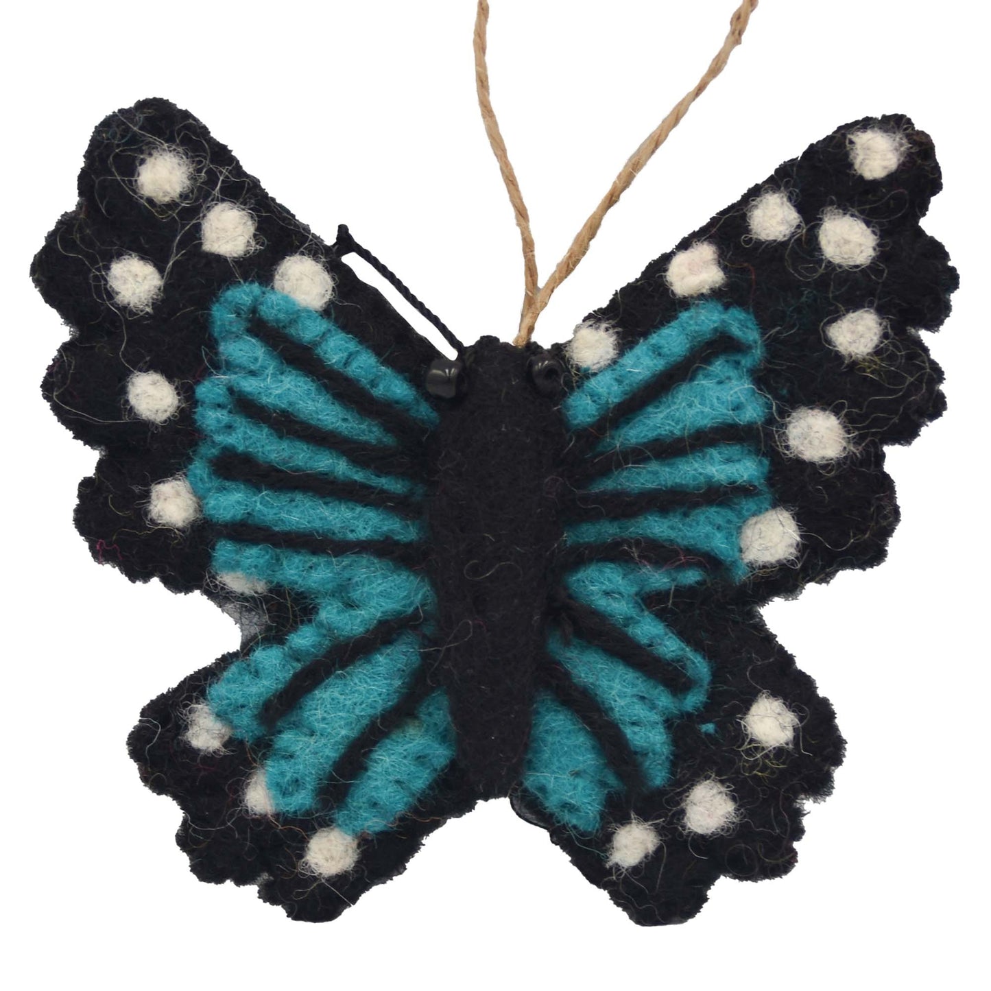 Butterfly Felt Ornament, Turquoise