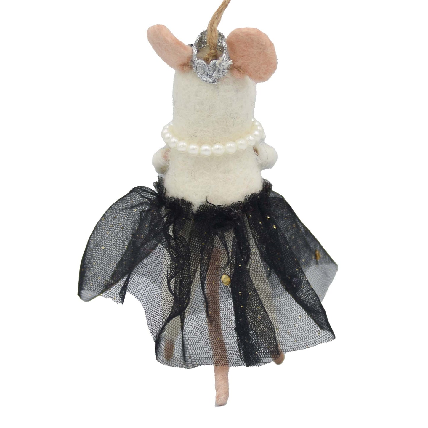 Red Carpet Queen Mouse Felt Ornament