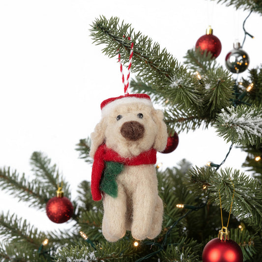 Big Dog Labradoodle Felt Christmas Ornament