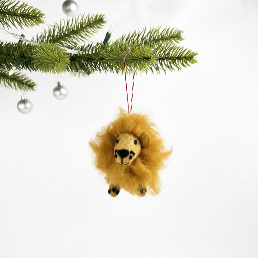 Lion Felt Christmas Ornament