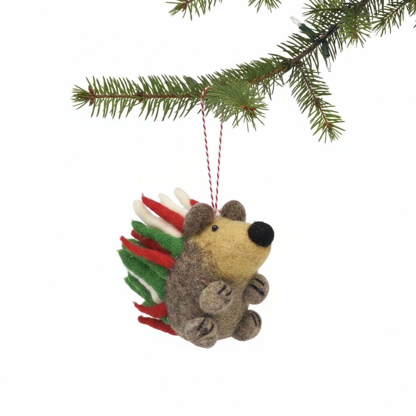 Christmas Hedgehog Felt Ornament