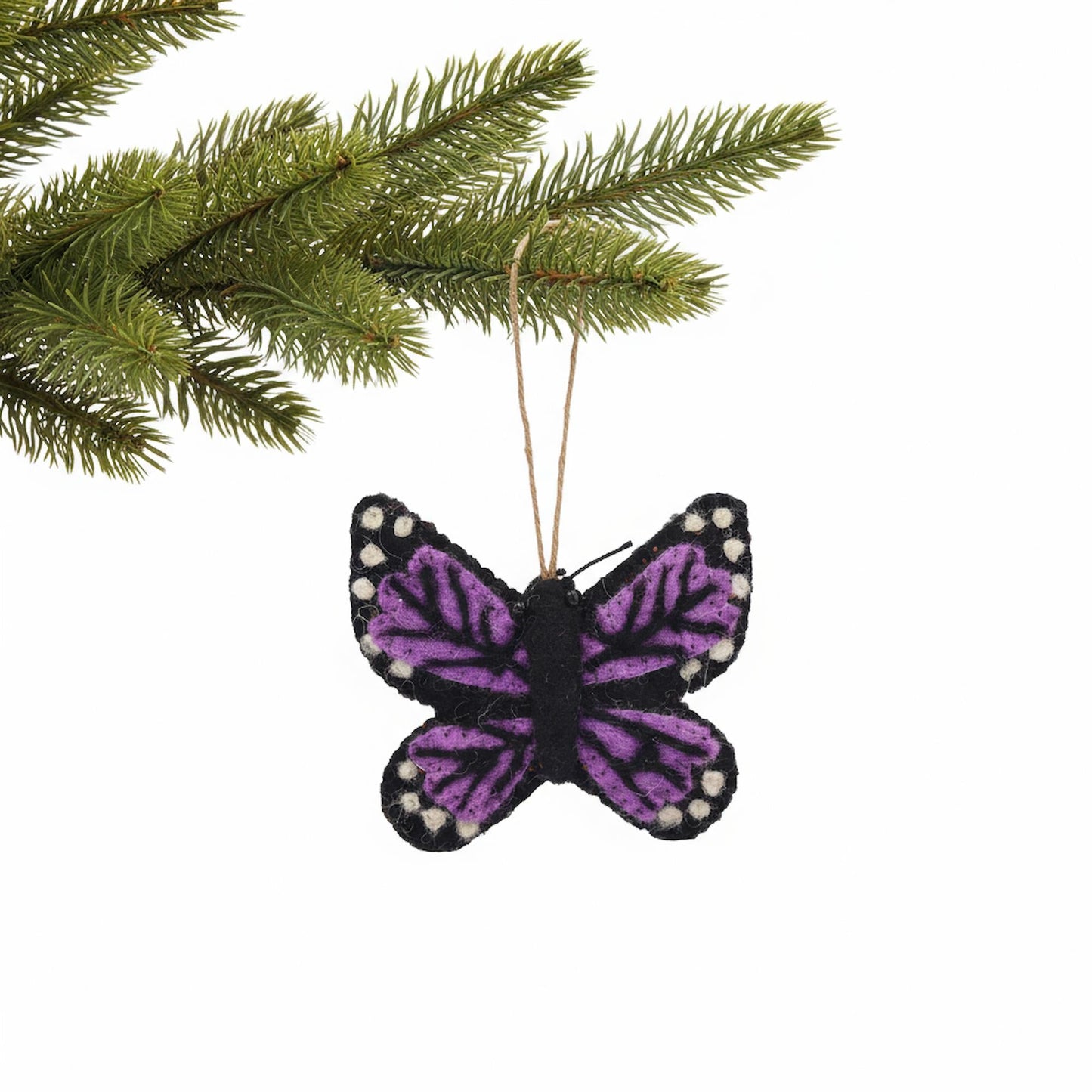 Butterfly Felt Ornament, Purple