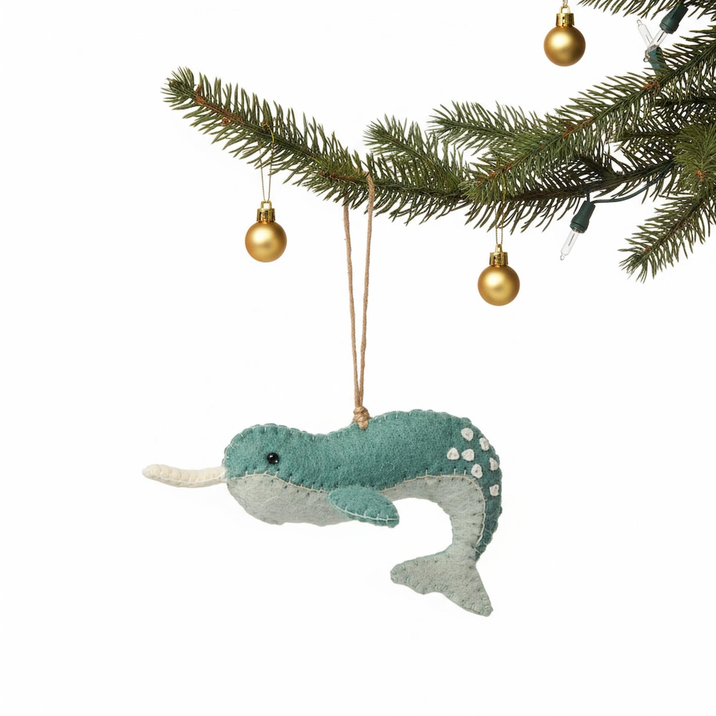 Narwal Ornament Felt Ornament