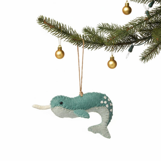 Narwal Ornament Felt Ornament