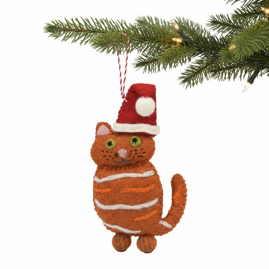 New Ginger Cat Felt Ornament