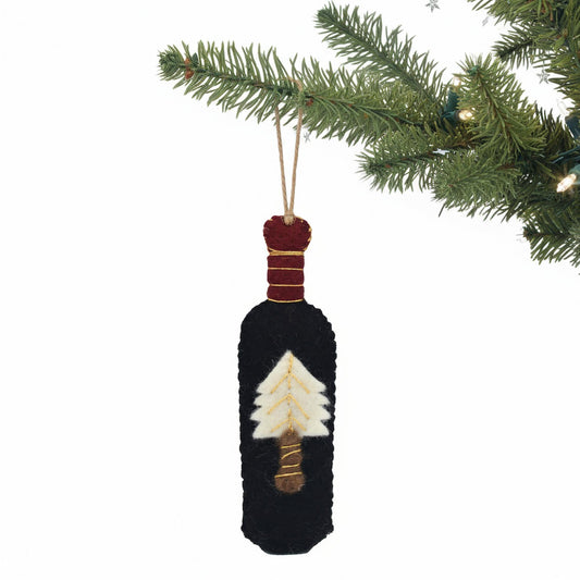 Wine Bottle Felt Ornament
