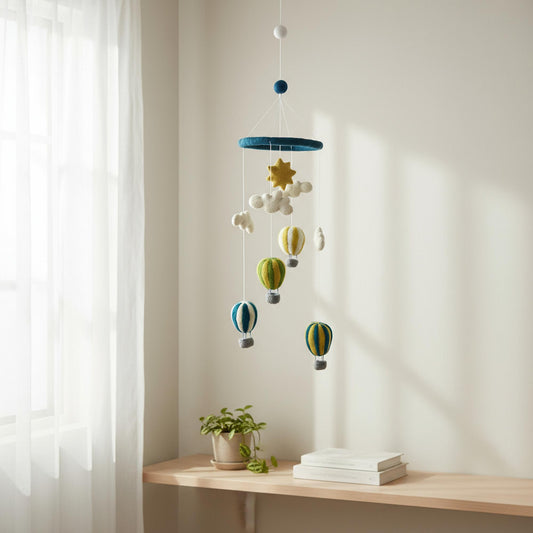 Hot Air Balloon Mobile, Blue