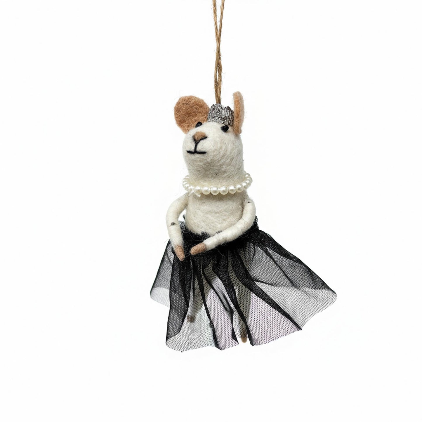 Red Carpet Queen Mouse Felt Ornament