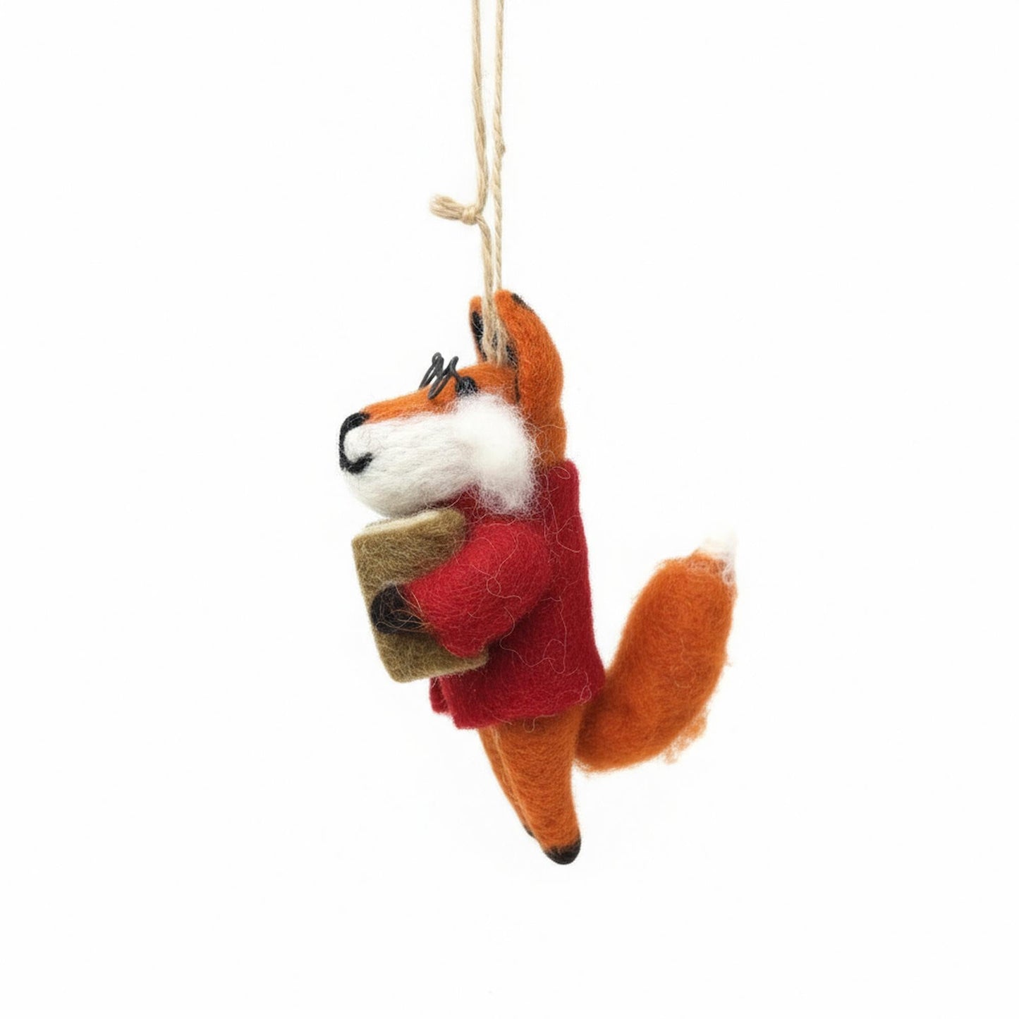Foxy Scholar Felt Ornament