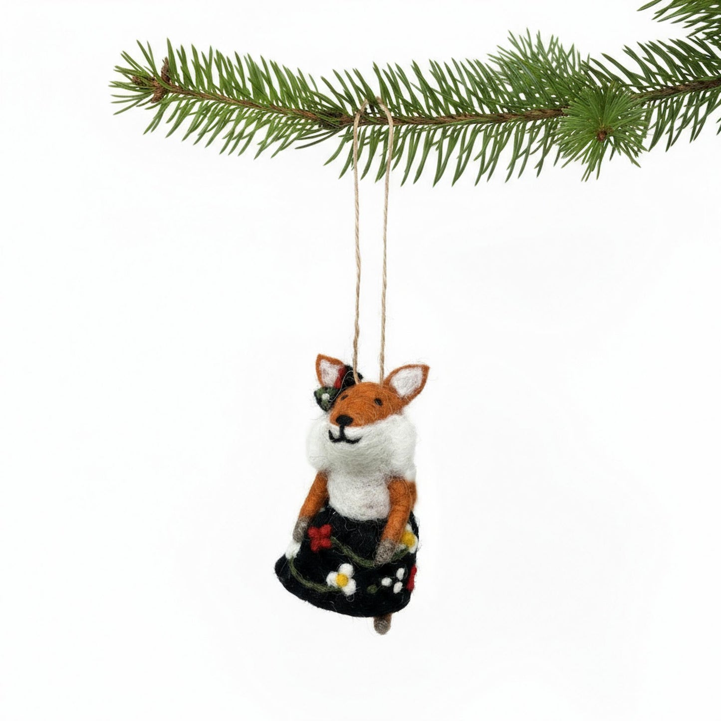 Foxy Frau Felt Ornament