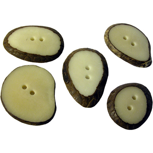 Small Hand-Dyed Tagua Nut Buttons-Vegetable Ivory- Lots of 5-10-15-20 Fair Trade-Ecuador