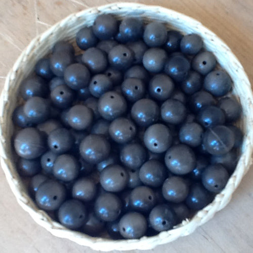 7MM Round Tagua Beads with 1.5mm Center Drilled Hole/ Fair Trade Vegetable Ivory-Ecuador