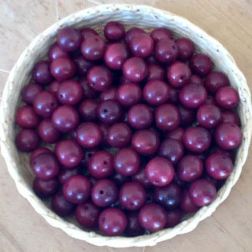 7MM Round Tagua Beads with 1.5mm Center Drilled Hole/ Fair Trade Vegetable Ivory-Ecuador