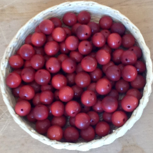7MM Round Tagua Beads with 1.5mm Center Drilled Hole/ Fair Trade Vegetable Ivory-Ecuador
