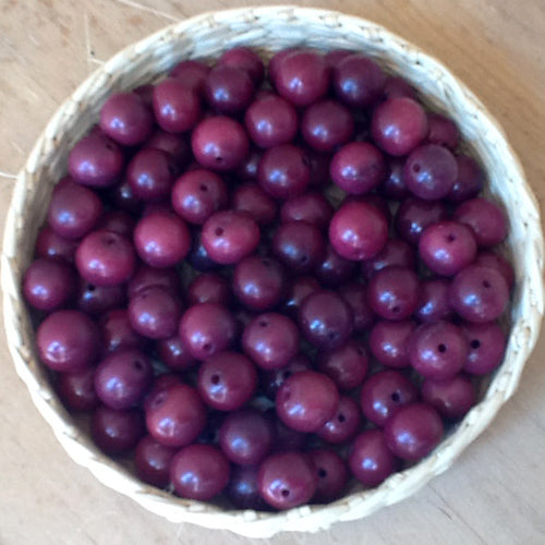 7MM Round Tagua Beads with 1.5mm Center Drilled Hole/ Fair Trade Vegetable Ivory-Ecuador