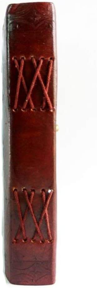 1842 Diario de poesía en cuero, libro en blanco con cierre de metal